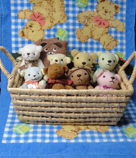 バスケットの中のくまさん１
