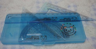 新くまさん定規セットブルー