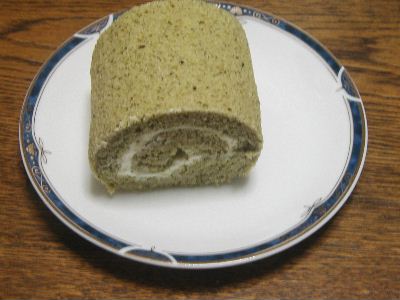 米粉でシフォン・ロールケーキ（抹茶）
