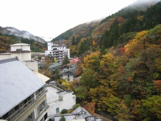 たむら旅館から撮影した紅葉