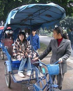 四川省　自転車タクシー