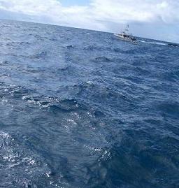 ハワイ島　波のタイミングにあわせてどぼん