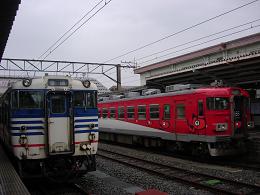 喜多方駅で電車撮影
