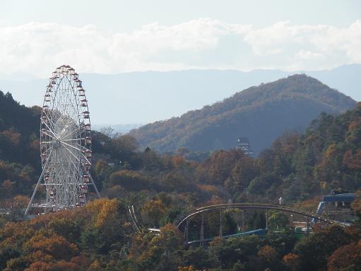 モンキーパークと犬山城が見えます。