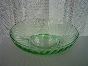 clear green bowl