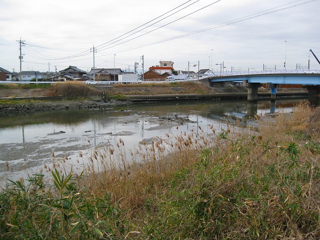 清須市側から見た旧法界門橋跡