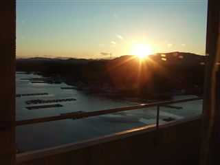 あご湾の夕日