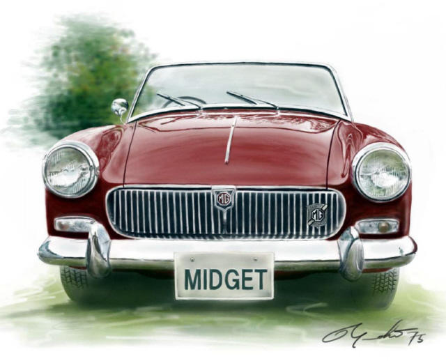 Mgミジェットのイラスト完成の巻き カーイラスト Car Illustration クルマの絵 楽天ブログ
