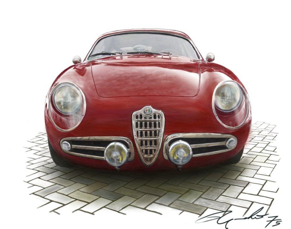 アルファロメオ Sz カーイラスト Car Illustration クルマの絵 楽天ブログ