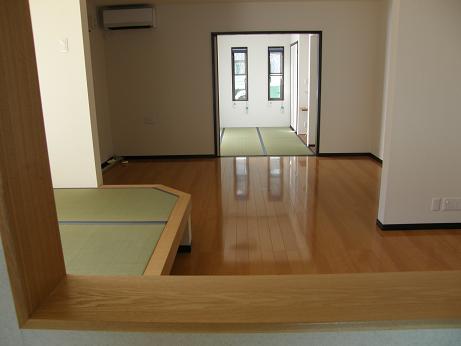 カウンターキッチンから