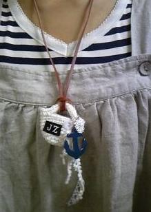 ｒｉｓａさんのマリン風マルシェバッグネックレス