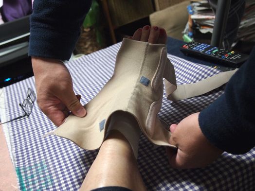 装具をつけて～