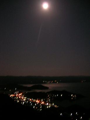 夜景(百合ヶ岳公園　バベルの塔)