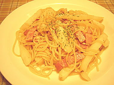 ベーコンとじゃがのスパぁ～