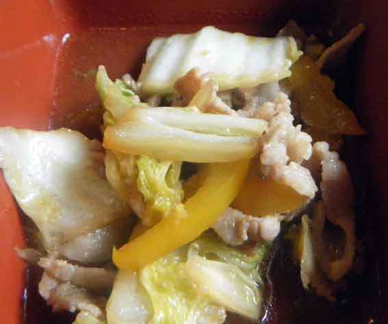 アメリカンステーションの「白菜と豚肉のスタミナ炒め」-2♪
