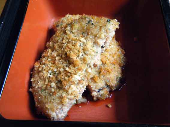 アメリカンステーションの「豆腐と挽肉のパン粉焼き」-2♪