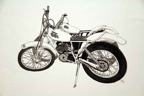 ヤマハTY125のイラスト♪