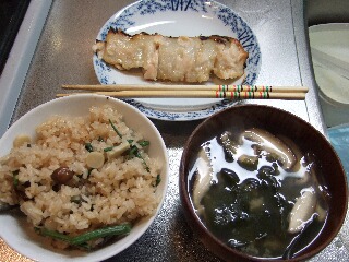 山菜ごはん定食