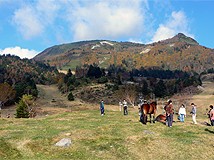 山田牧場と笠ヶ岳