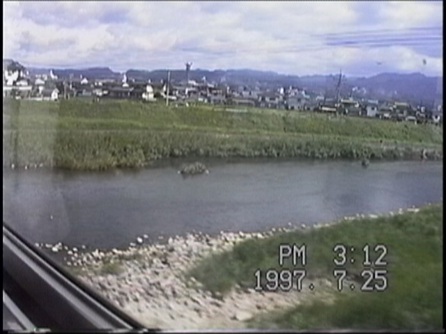 久大本線・花月川鉄橋からの車窓B