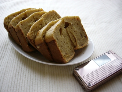 酢バナナケーキ盛り付け