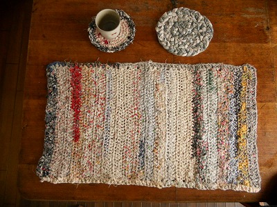 裂き布で編んだマットです さくらんぼからのお便り 手つくり小物の店 さくらんぼ 楽天ブログ