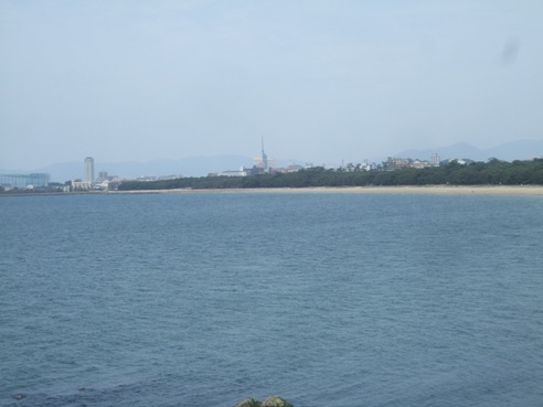 筑肥線から見た博多湾