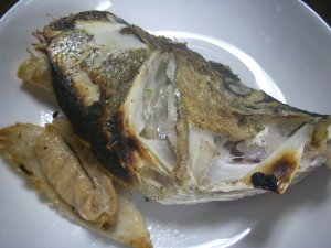 鱸のカマの塩焼き