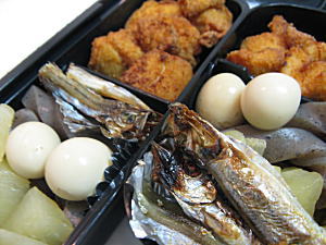 思いっきり地味な弁当