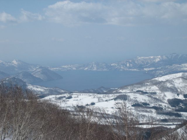 洞爺湖が見える