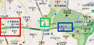 大阪万博会場の周辺地図
