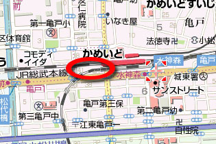 亀戸駅周辺地図