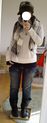 大判チェックストール03