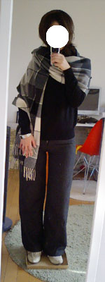 大判チェックストール06