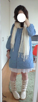 マシュマロクラウン・デニムワンピース01