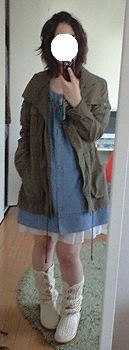 マシュマロクラウン・デニムワンピース01