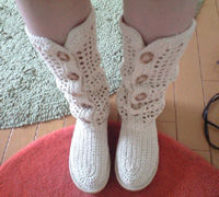 春　ニットブーツ