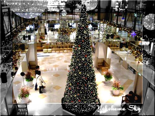 「横浜スカイ」のクリスマスツリー