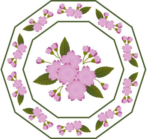 10角形のフレーム（桜）