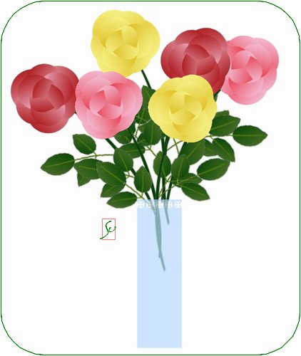 JTrimのバラ　・花瓶