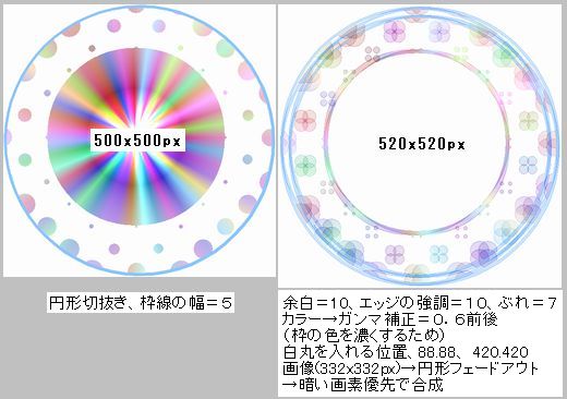 skyさんの彩り枠 ・ アレンジ部分